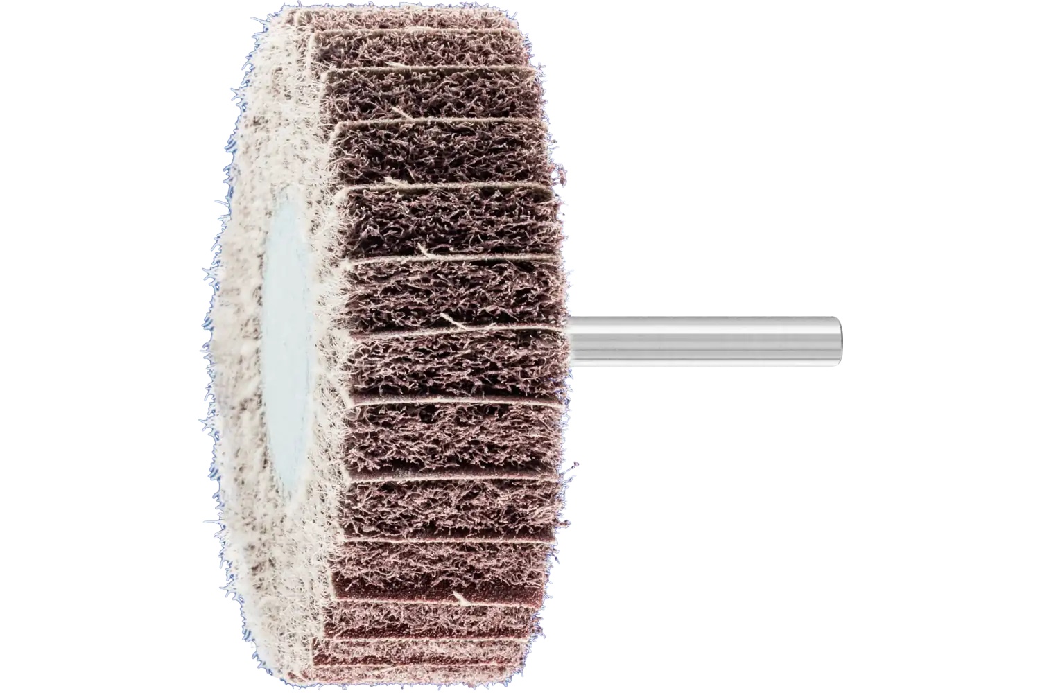 Picture of Pferd Polinox® Mounted Flap Wheel, 3" X 1, 100 Grit, Interleaved, 1/4" Shank, Aluminum Oxide